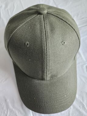 Men's Olive Cotton Baseball Cap - Unbranded